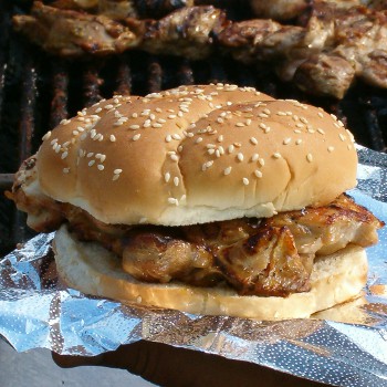 BIG Bourbon Chicken Sandwich