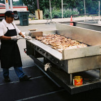 Grilling lots of chicken